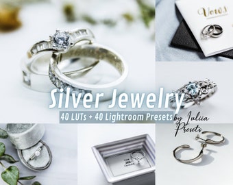 Silver Jewelry Lightroom Mobile Presets & LUTs Premiere Pro Video Color Grading, Photo Video Presets Desktop, Final Cut Pro Video Editing