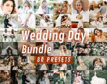 80 Wedding LIGHTROOM PRESETS Bundle, Lightroom Wedding Presets Desktop, Lightroom Mobile Presets Pack, Bride Presets Lightroom for Wedding