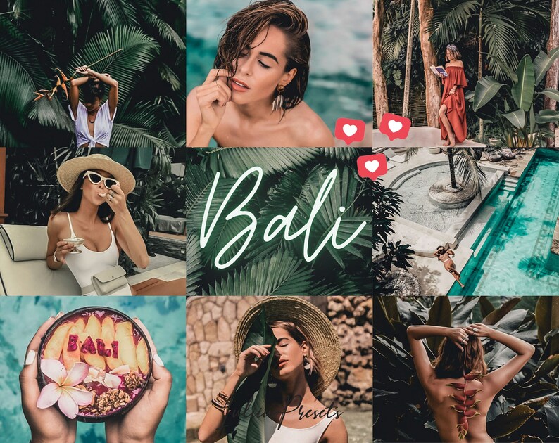Bali Film LUTs Video Editing and Lightroom Presets Pack, Travel Instagram Photoshop Presets, Tropic Color Grading LUTs IG LR Presets Mobile, Image 3