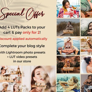 Boho Warm LUTs Pack, Cinematic Look Up Tables for Davinci Resolve & Premiere, Video Color Grading Presets, Ultimate LUTs Collection, Image 4