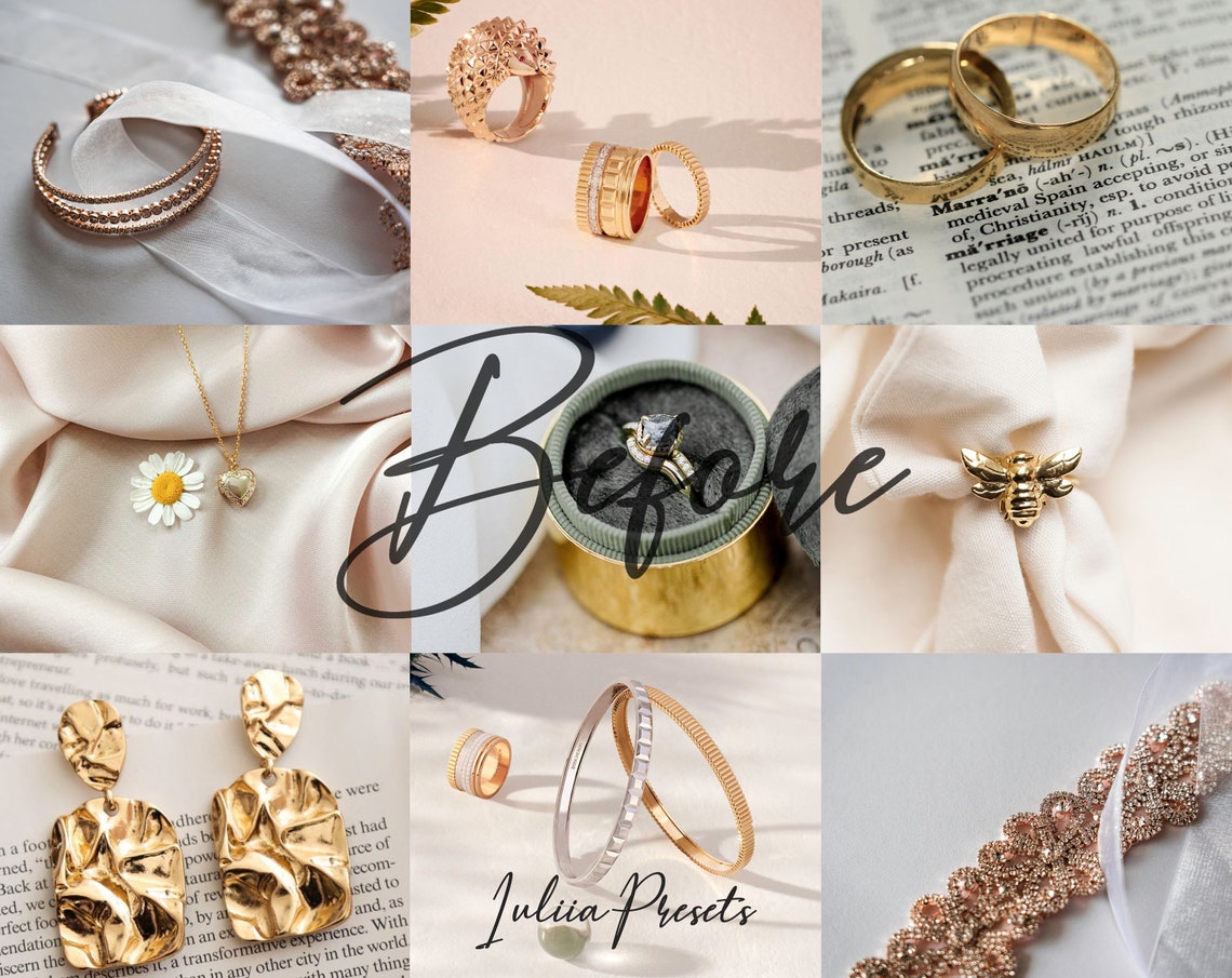 40 GOLD JEWELRY Video Presets Luts Premiere Pro Luts - Etsy