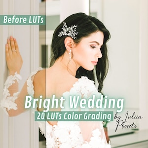 20 BRIGHT WEDDING LUTs for Video Editing, Affinity LUTs Pack, Final Cut Pro LUTs and Video Presets, Premiere Pro LUTs and Video Filters