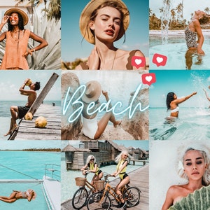 20 BEACH LUTs Premiere, Final Cut Pro LUTs Video Presets, Film LUT Pack and Summer Affinity LUTs, Travel Video Filters for Video Editing, Image 3