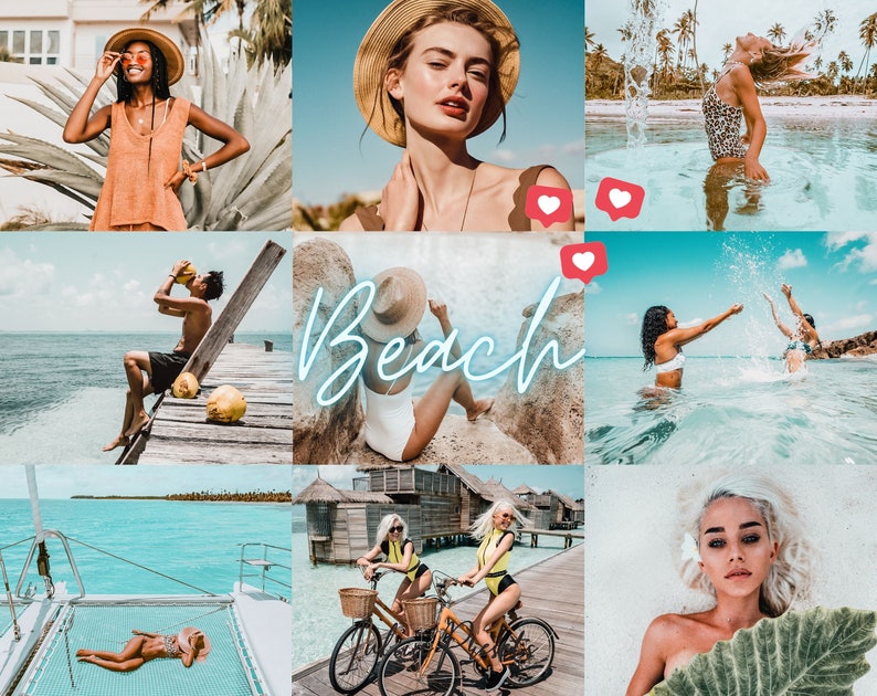 20 BEACH LUTs Premiere, Final Cut Pro LUTs Video Presets, Film LUT Pack and Summer Affinity LUTs, Travel Video Filters for Video Editing, Image 3
