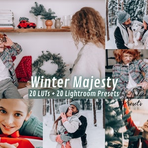 Christmas Premiere Pro LUTs FCP & Lightroom Presets Pack, Winter Video Editing Cinematic Video LUTs, Capcut Final Cut Pro LUTs Video Presets