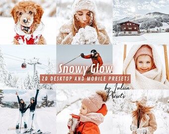 Snowy Glow Lightroom Presets: Winter Photo Filters (Mobile & Desktop)