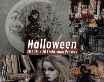 Dark HALLOWEEN LUTs Premiere Pro Presets Lightroom, Dramatic Video LUTs, Spooky Affinity Photo LUTs, Video Editing LUT Pack, Video Filters