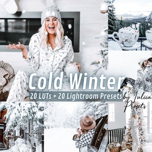 COLD WINTER Adobe Premiere Pro LUTs Presets Lightroom, Christmas Mobile Presets Instagram Filters Photoshop, Affinity Photo VN Video Editing