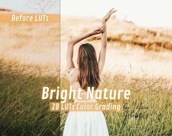 20 Cinematic LUT Pack for Outdoor Video Editing and Color Grading, Bright Nature LUTs for Premiere, Final Cut Pro, Capcut, Blackmagic and VN