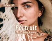 20 PORTRAIT Video LUTs Premiere Pro Presets, Photoshop Presets and Skin Video Filters, Affinity LUTs Pack Video Editing for Final Cut Pro