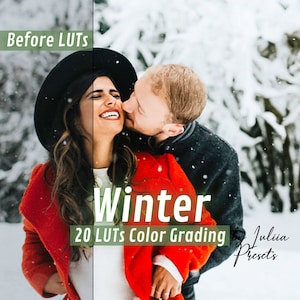 20 Winter Video LUTs Pack - Filmreife Color Grading für den weihnachtlichen Schnitt in Capcut, Premiere, DaVinci Relösung & mehr