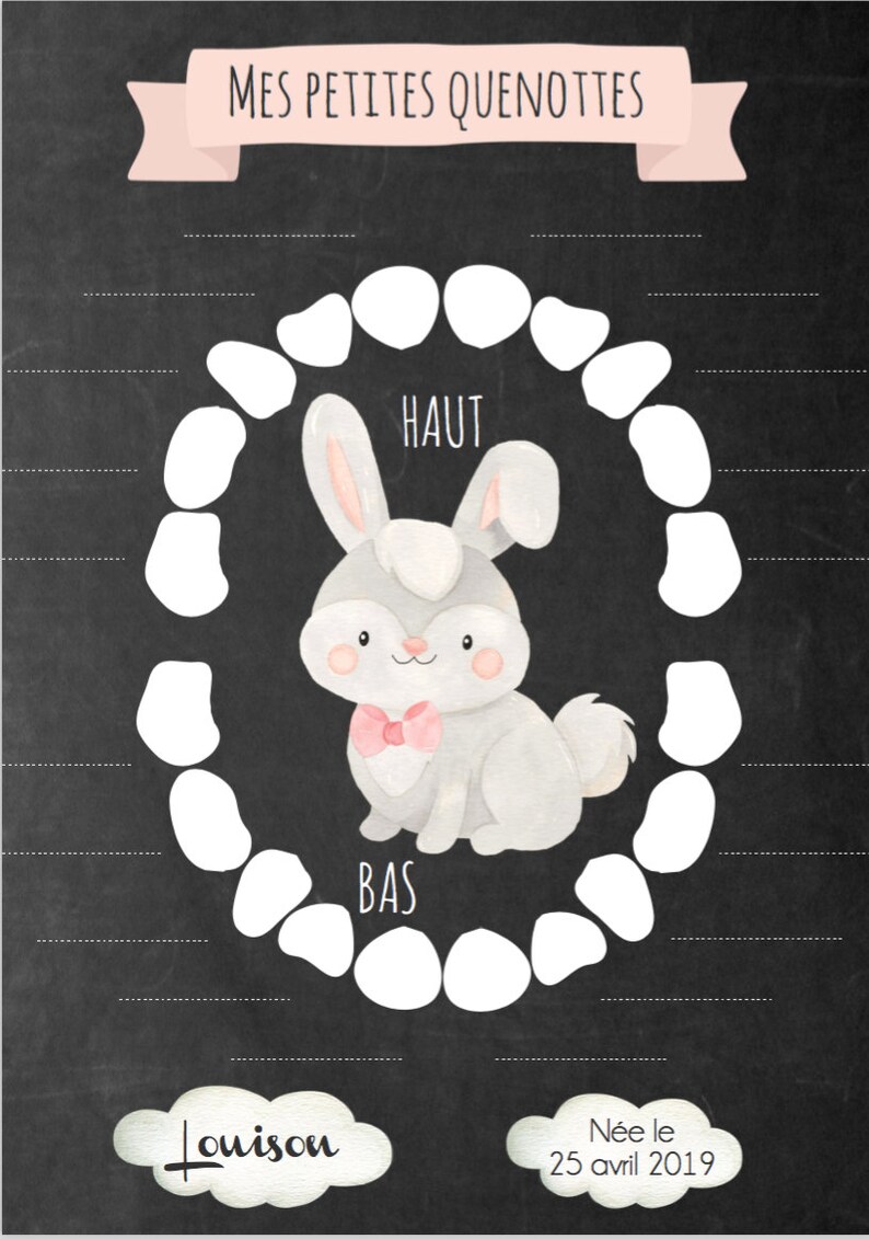 Carte Dents De Lait Carte Personnalis U00e9e B U00e9b U00e9 Fille Carte Des Dents De B U00e9b U00e9 Carte Mes Petites Quenottes Carte Des Quenottes De B U00e9b U00e9 Stationery Paper Party Supplies