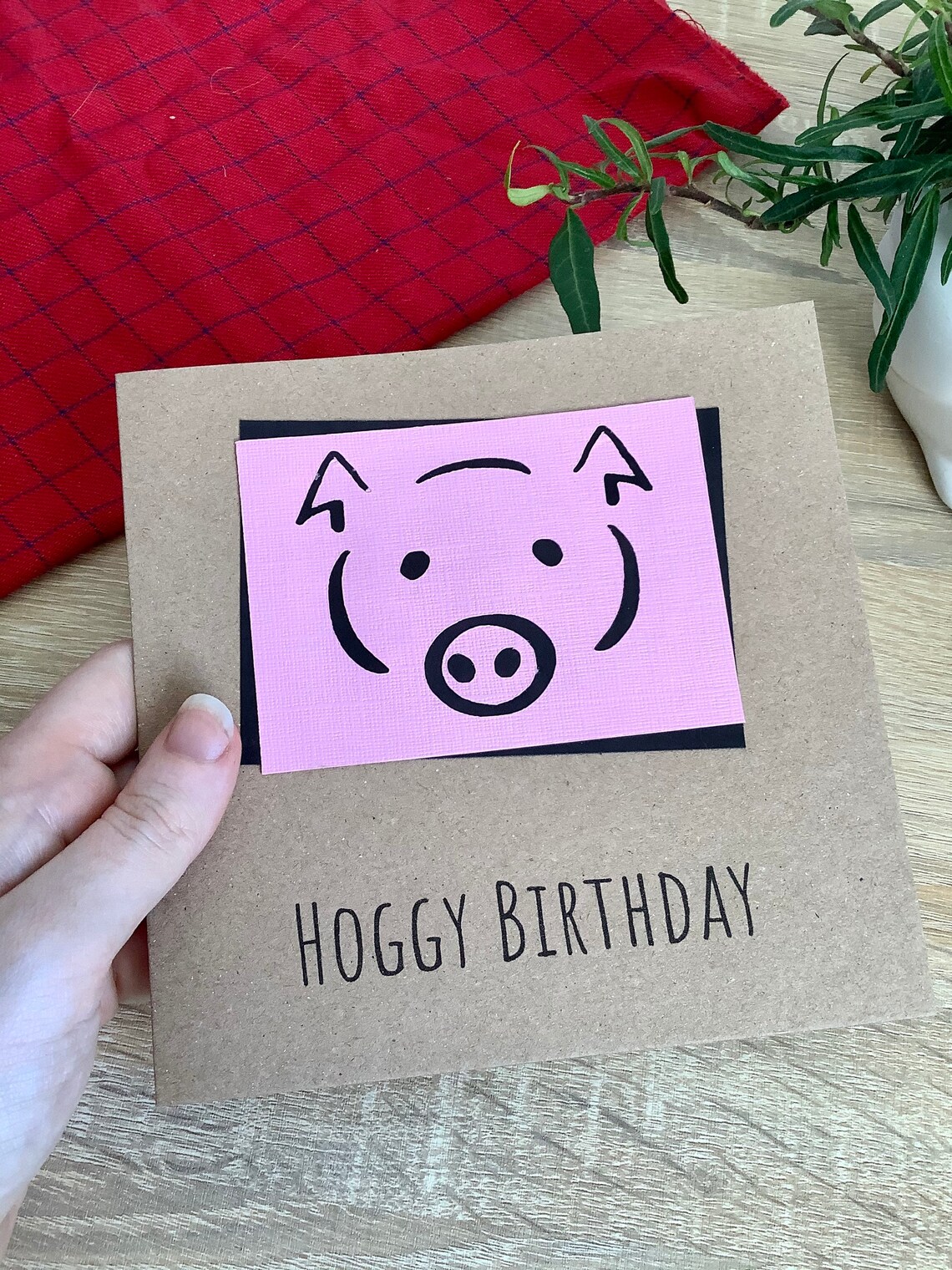 SchweinGrußKarte Hoggy Geburtstag Etsy