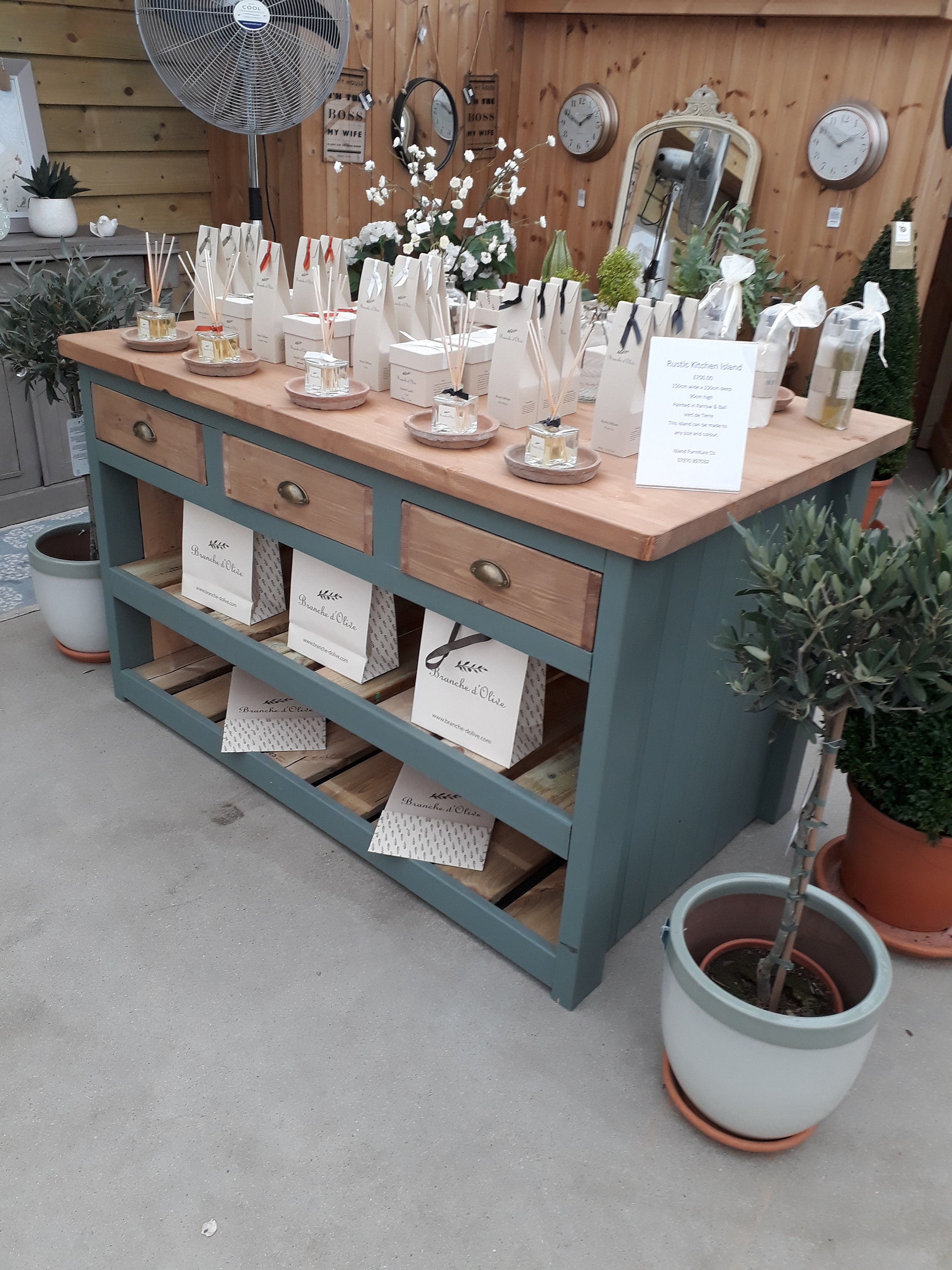 Rustic Kitchen Breakfast Bar / Island Solid Pine Handmade. Etsy
