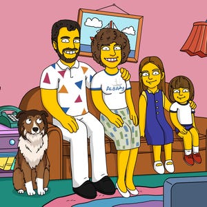 Scenic Simpsons, Wedding Photo Albums, Custom Family Photo, Fathers Day Gift, Simpson Pictures, Personalized Art, Combine Photos