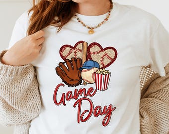 Game Day Baseball Mom PNG: T-Shirt Design (Digital Download)