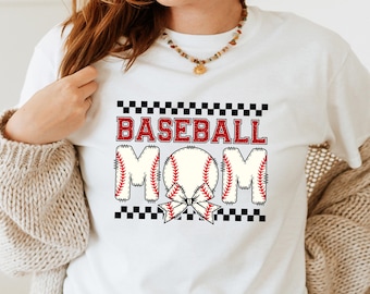 Retro Baseball Mom T-Shirt Design: Coquette Bow PNG (Digital Download)