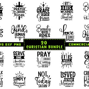 Christian SVG Bundle, Christian PNG, Jesus SVG, Bible Verse, Christian Quotes, Faith svg, Cut File for Cricut