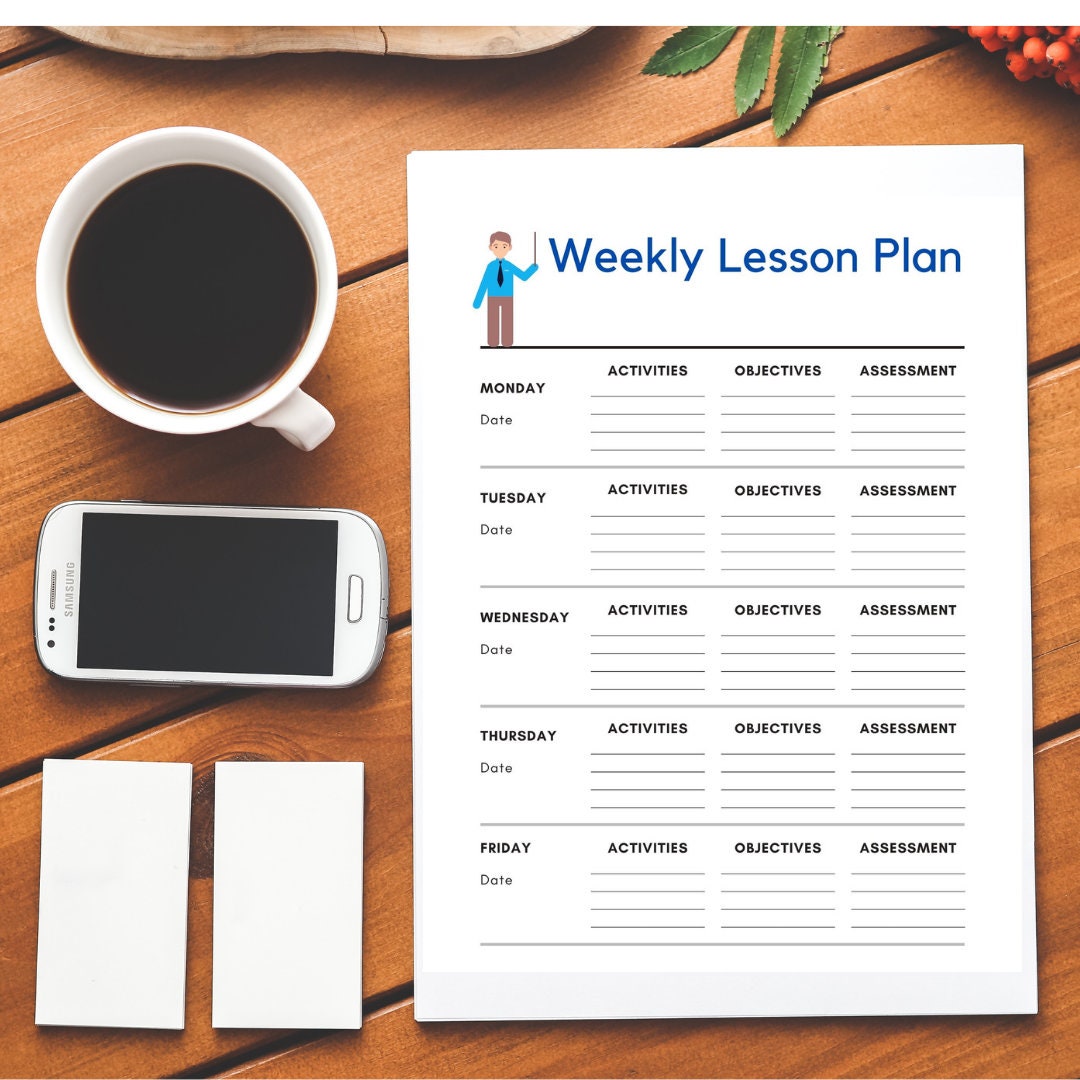 Teacher Lesson Plan Templates / Printable Lesson Plan Sheets - Etsy