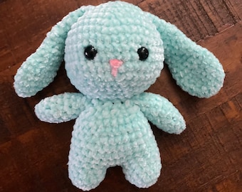 Crochet Bunny Plushie, Easter Stuffed Plush, Easter Basket Stuffer, Spring Decoration, Handmade, Stress Ball, Bunny Toy, Handmade Rabbit Toy