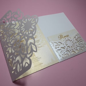 Tri Fold - Wedding Mandala Invitation V2– Envelope Card for Cutting (svg, dxf, ai, eps, pdf, png, jpg), Silhouette, Cricut, Laser.