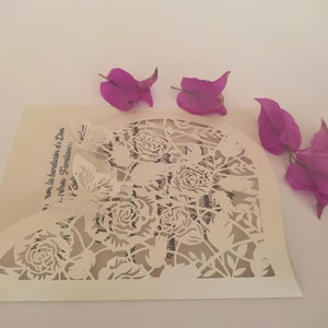 Invitation Template  – Fold-Envelope Card Delicate Lace with butterflies  V2 (svg, eps, pdf, htlm), Silhouette, Cricut, Laser.