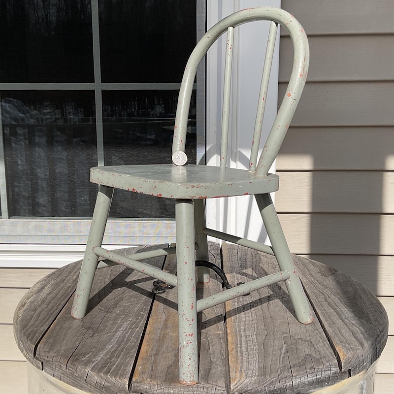 Vintage Wood Spindle Chair - Etsy