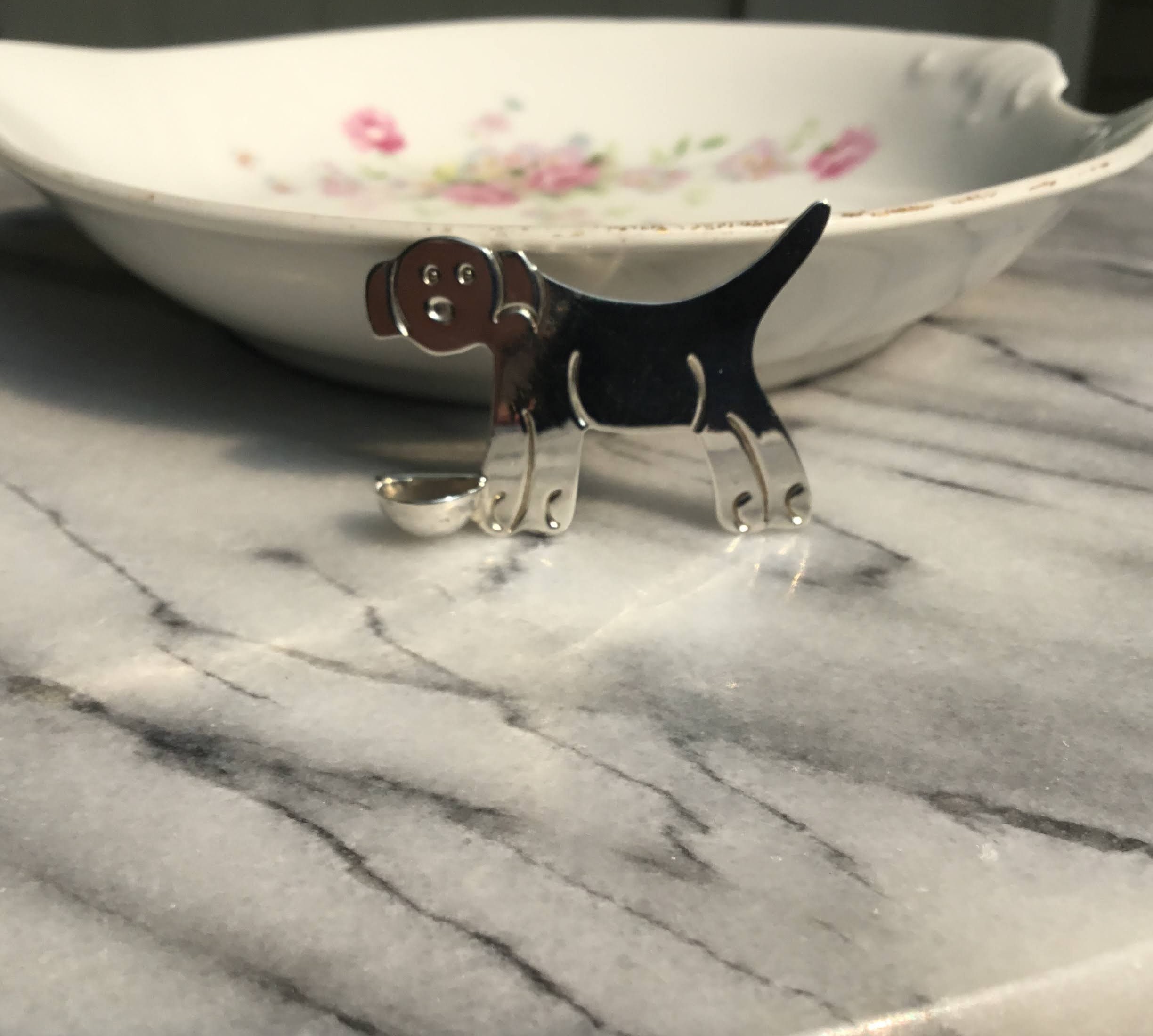 Vintage Sterling Silver 925 Puppy Dog With Empty Dog Dish Etsy