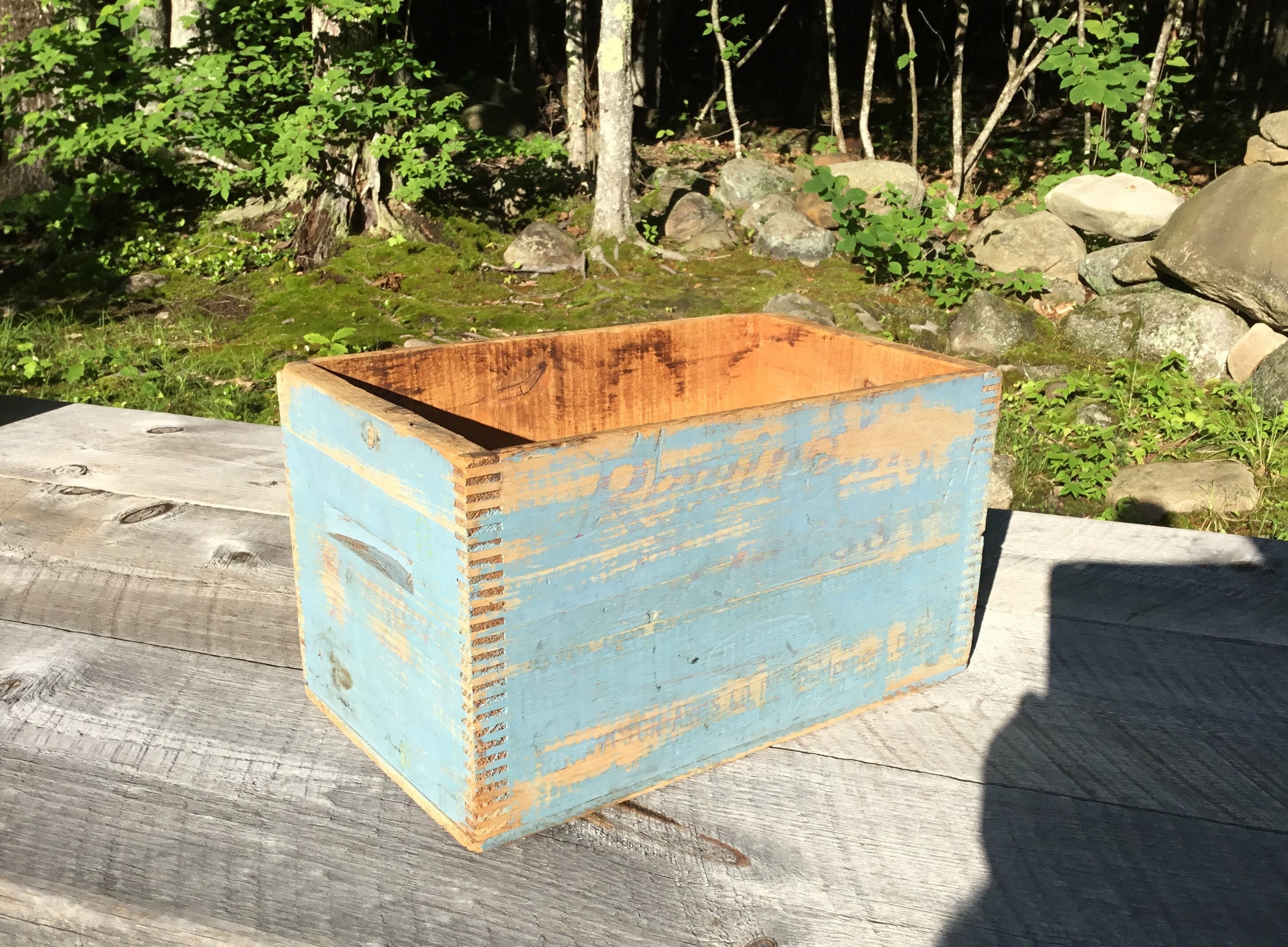 Vintage wooden military crate, Soviet Union 1980