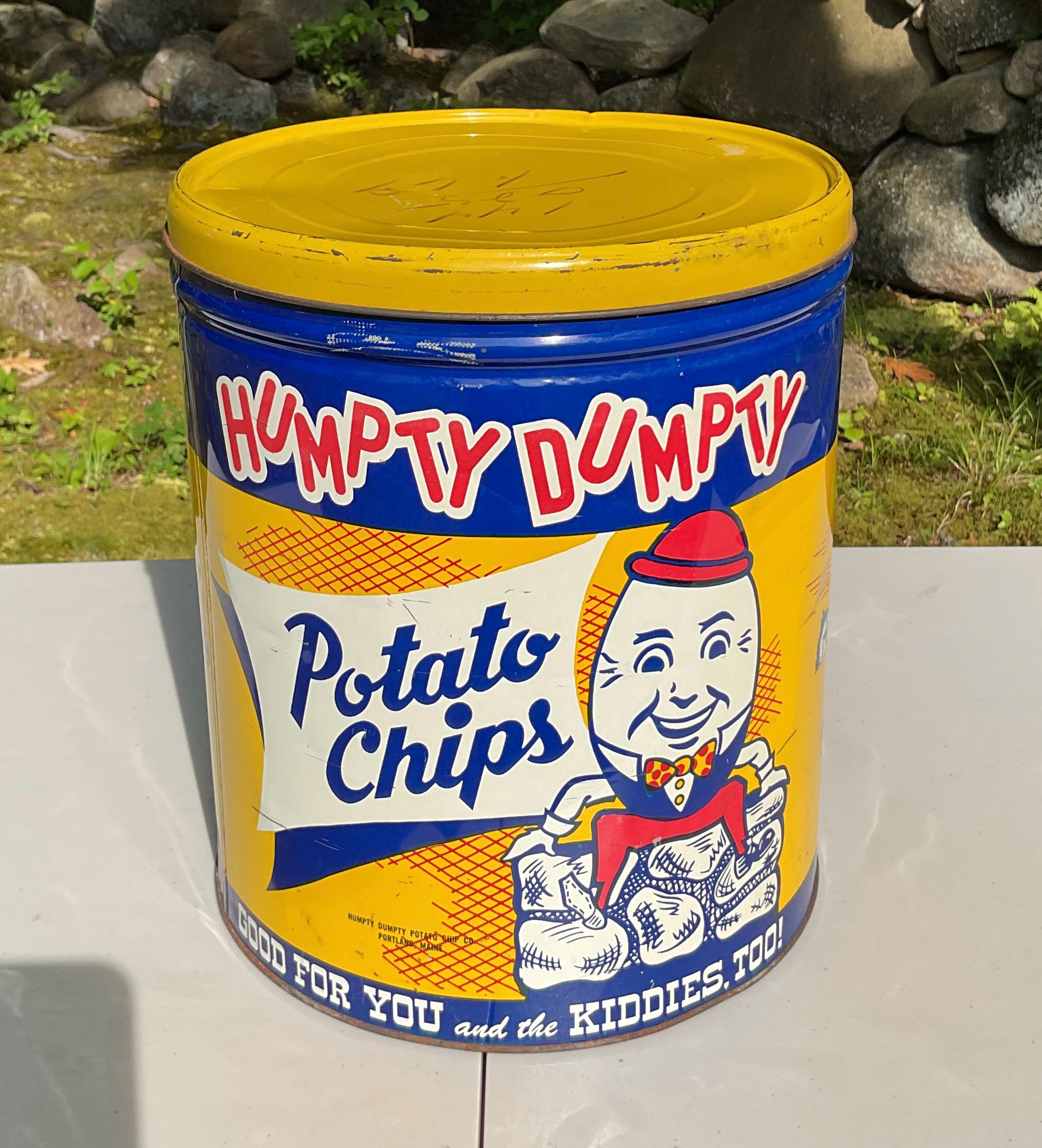 アンティーク缶　ヴィンテージ缶 ⑦ POTATO CHIPS Cain's Antique Potato Chip Can | eBay