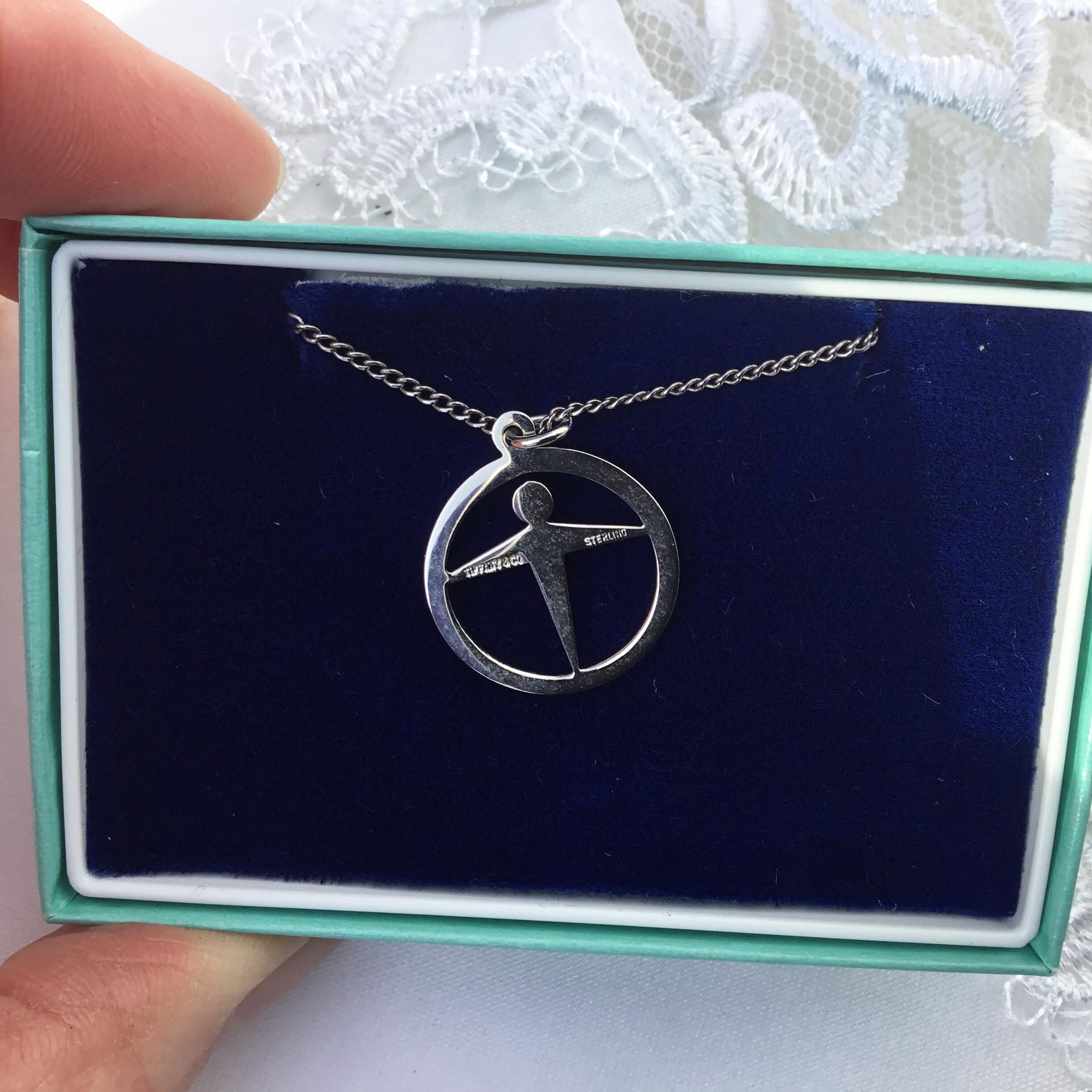 925 Sterling Manpower Pendant Necklace 