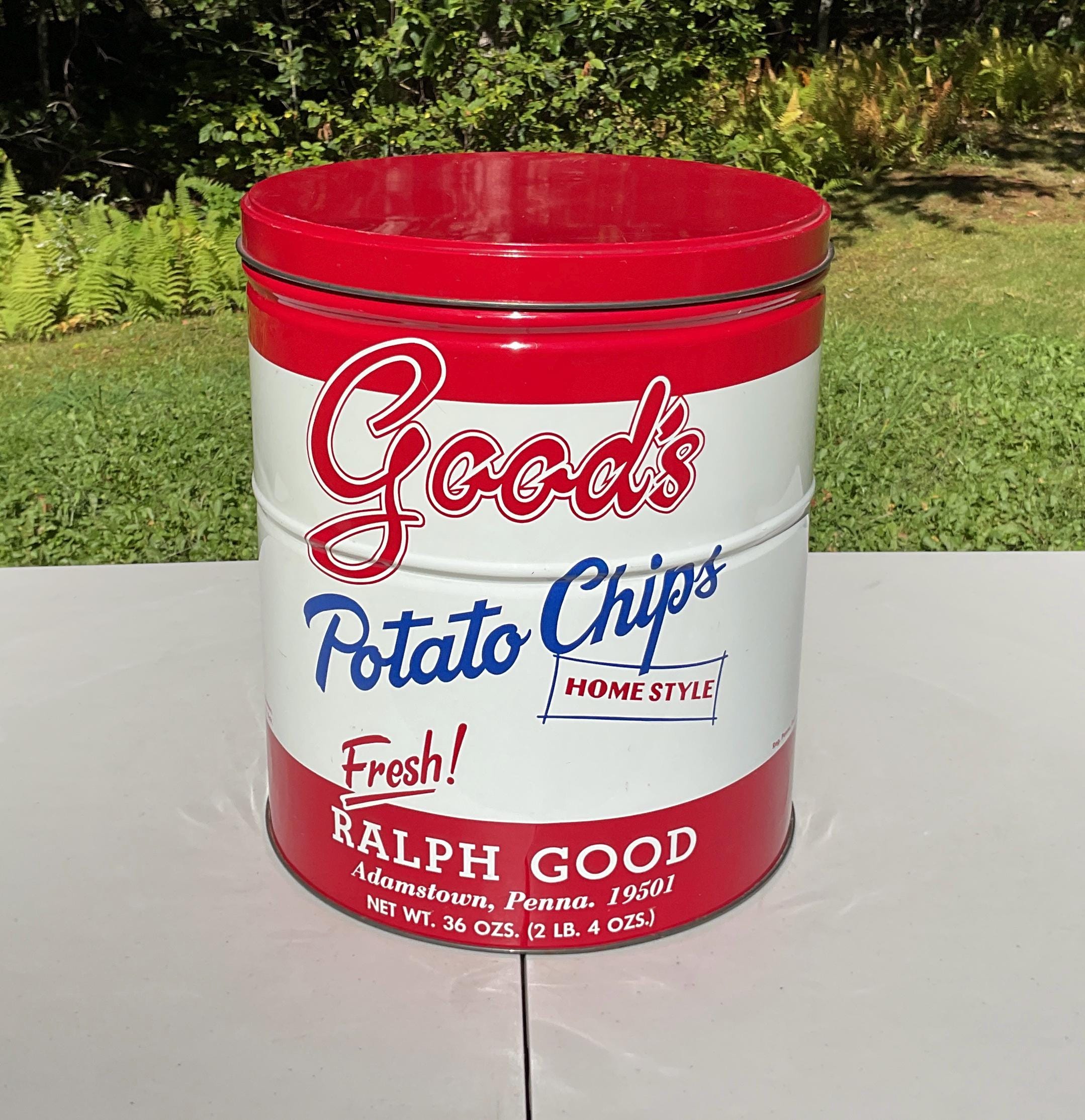 Large Vintage Potato Chips Tins - Etsy