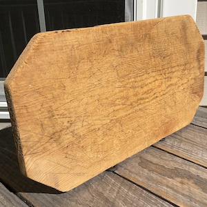 Vintage Long Wood Rectangular Cutting Board 17.75" Prim Farmhouse Rustic Kitchen