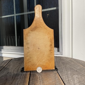 Vintage Wooden Handled Rectangular Cutting Board Prim Country Farmhouse 11.5&quot; L