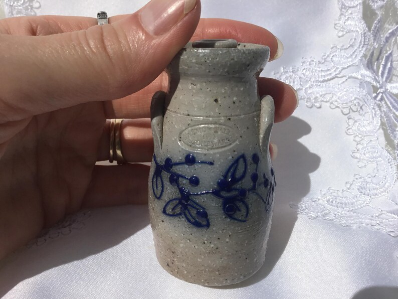 Vintage Miniature Stamped 1993 Salmon Falls Stoneware Butter Etsy