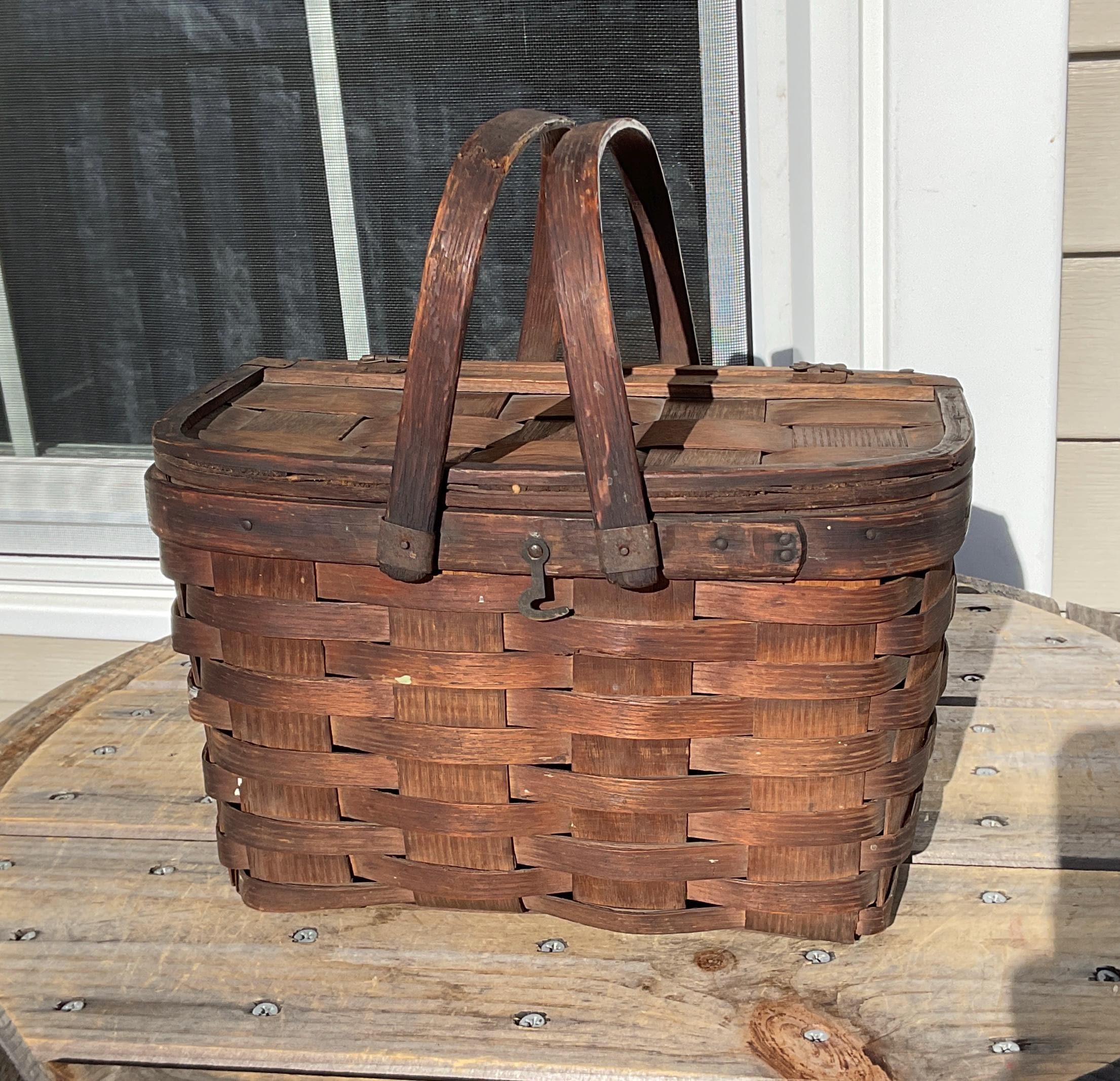 Double Lidded Picnic Basket - Etsy
