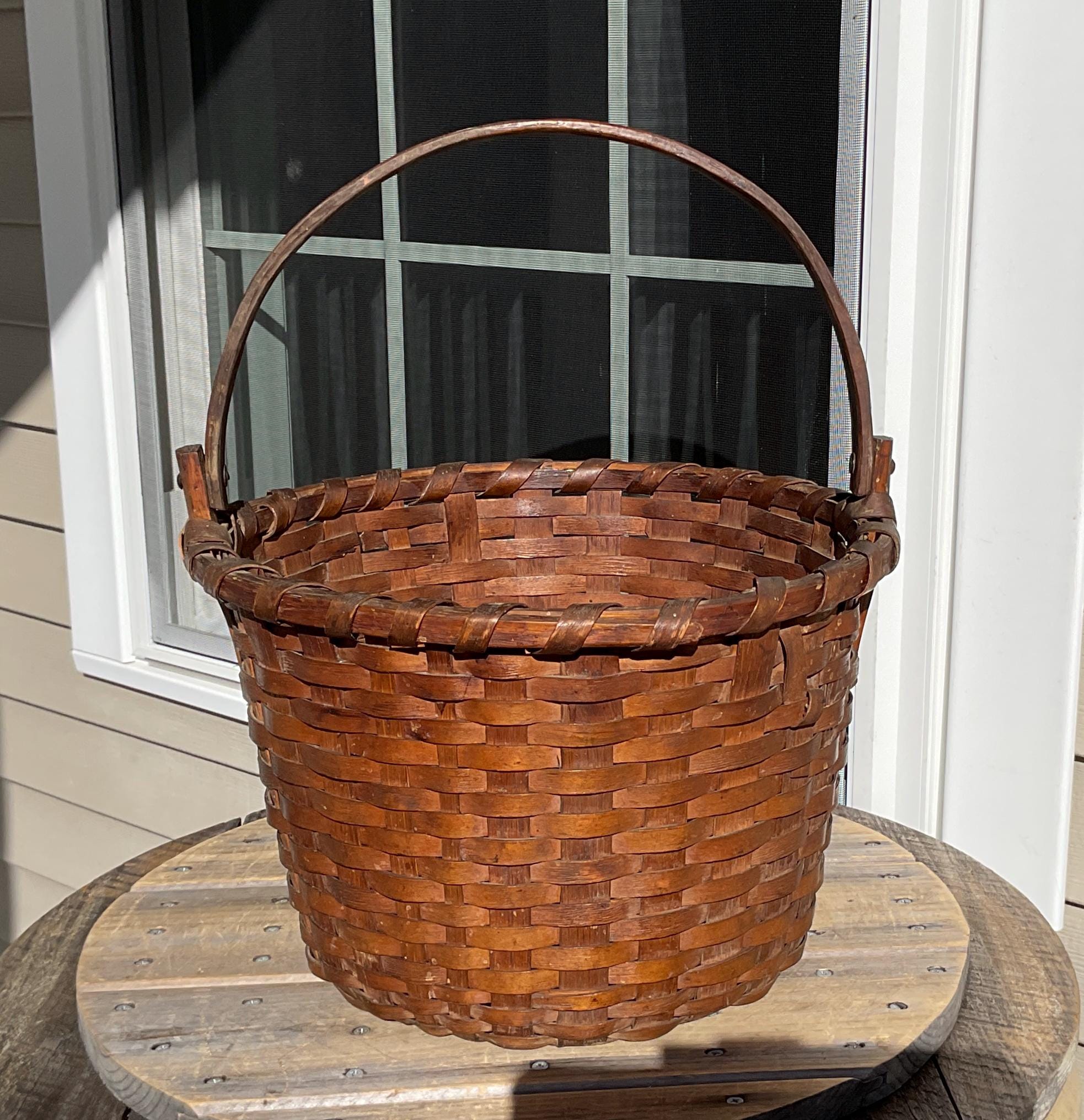 Old 2 Handle Basket - Etsy
