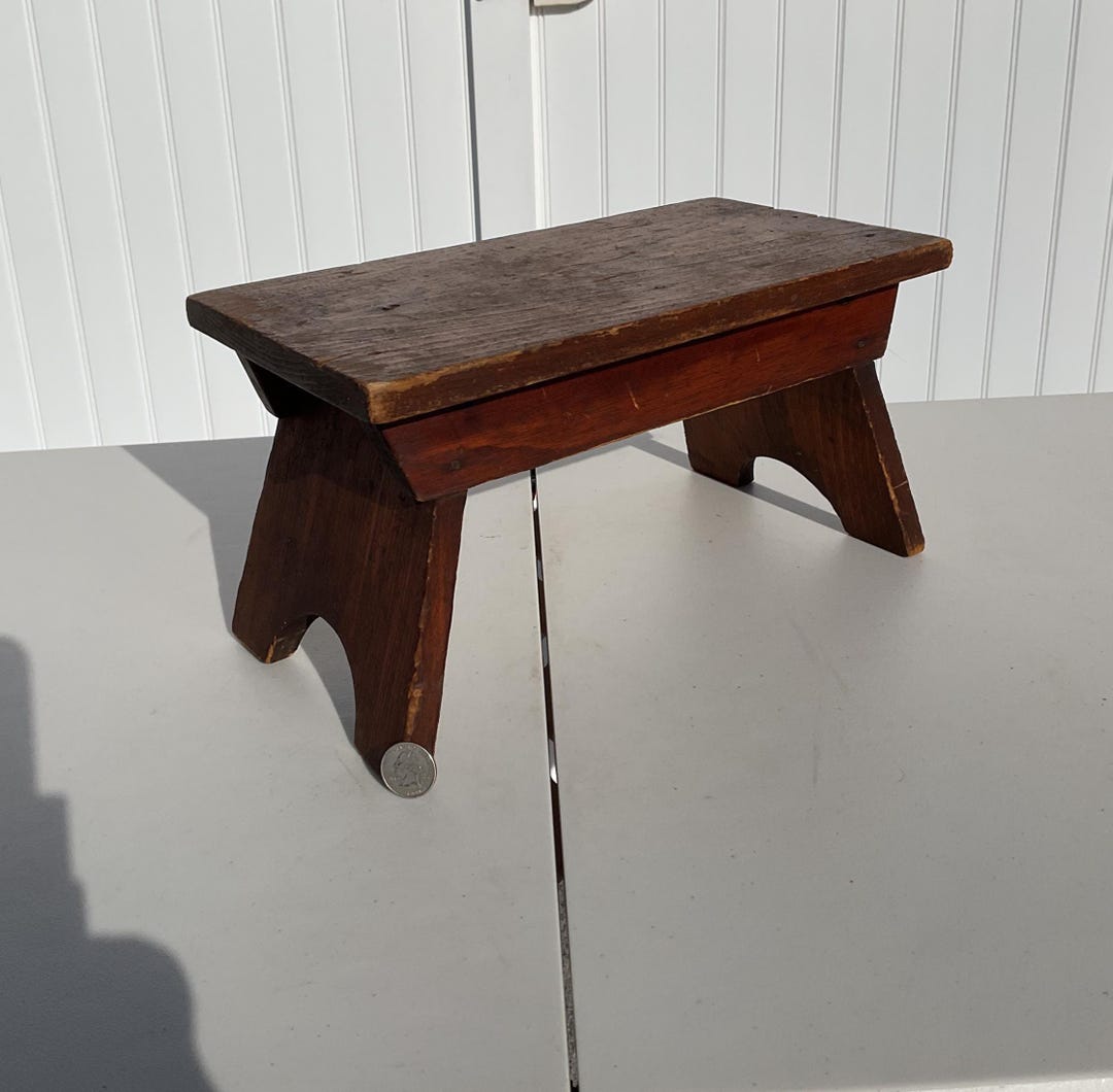 Vintage Wooden Foot Stool Cricket Bench Foot Rest Country Farmhouse ...