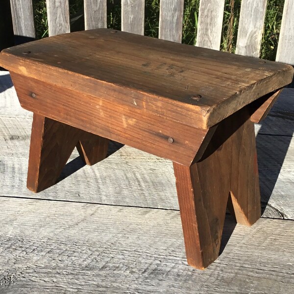 Wood Foot Stool Etsy