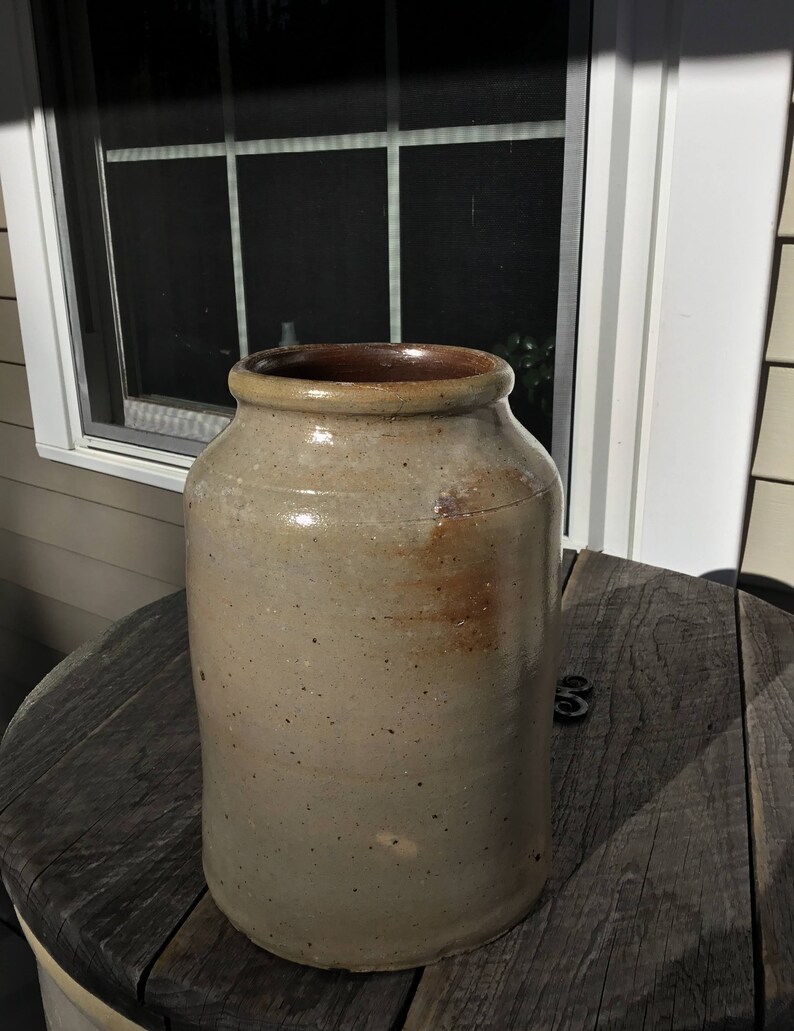Antique Salt Glaze Stoneware Tobacco Snuff Jar Crock Oyster Etsy