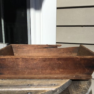Antique Wooden Apple Tray Canted Sides Prim Box Rustic Country Farmhouse 13&quot; L