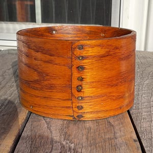 Antique Large Stamping Daniel Cragin Wilton NH SMALL Wood Grain Measure 3.5&quot; H