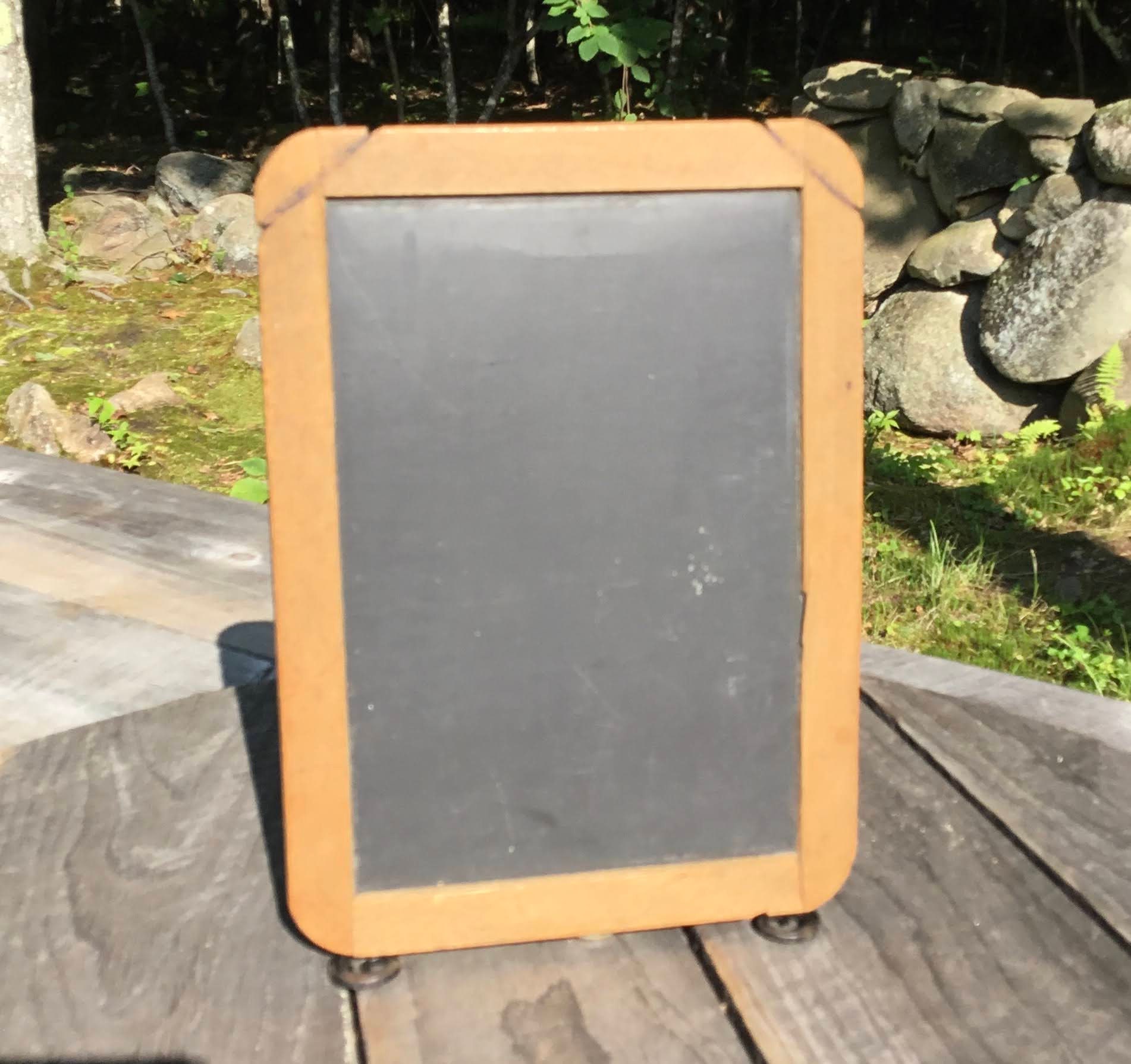 Vintage Portuguese Small Slate Chalkboard. Vintage Double Side Chalkboard.  Decorative Slate Chalkboard. 