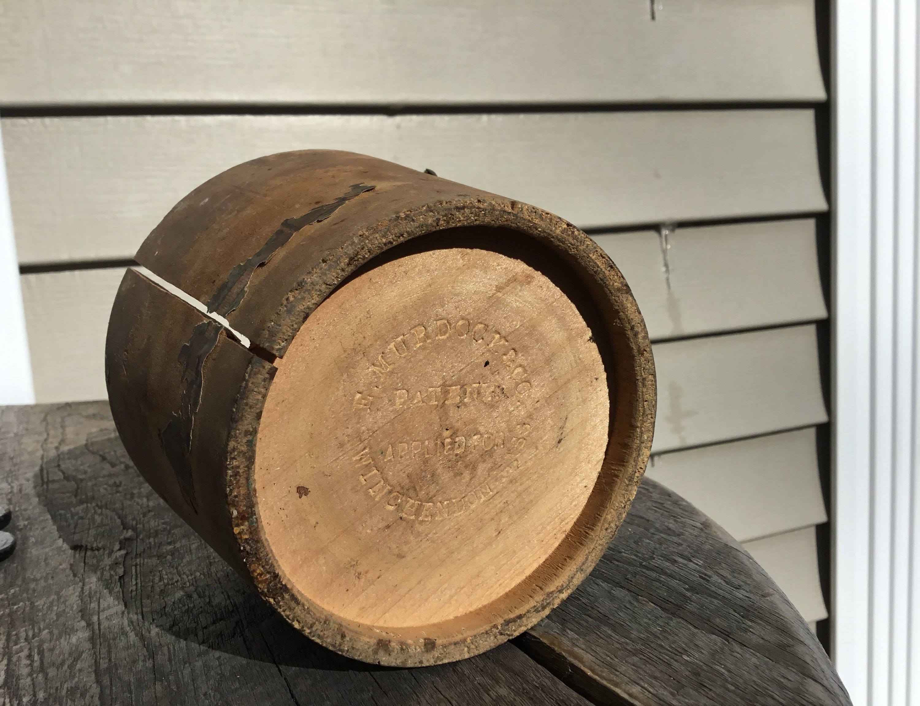 Antique Stamped E. Murdock & Co. Winchendon Mass. Tiny Wood Etsy