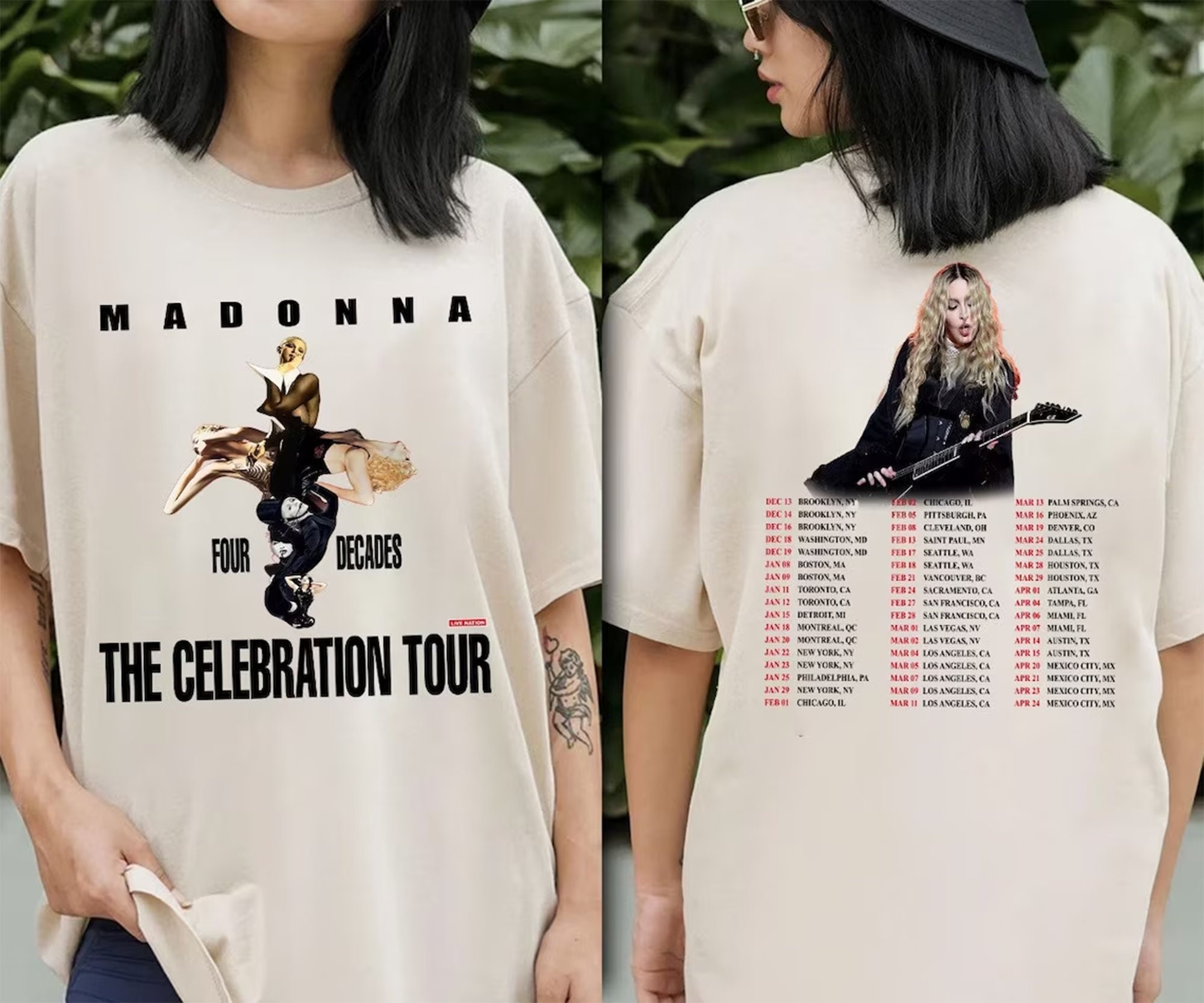 2023-2024 Madonna The Celebration Tour T-Shirt, Madonna Tour T-Shirt ...