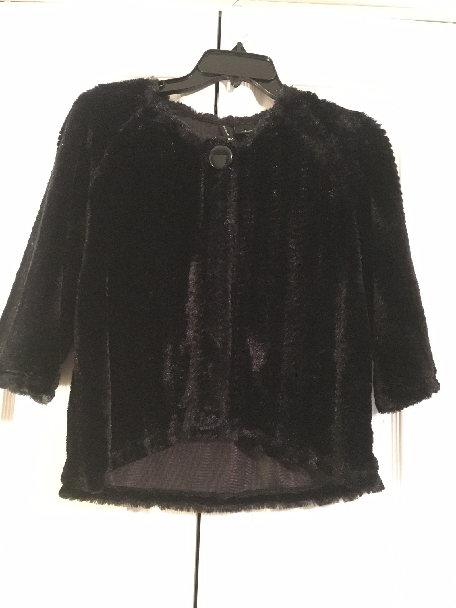 Black Faux Fur Short Cape Etsy