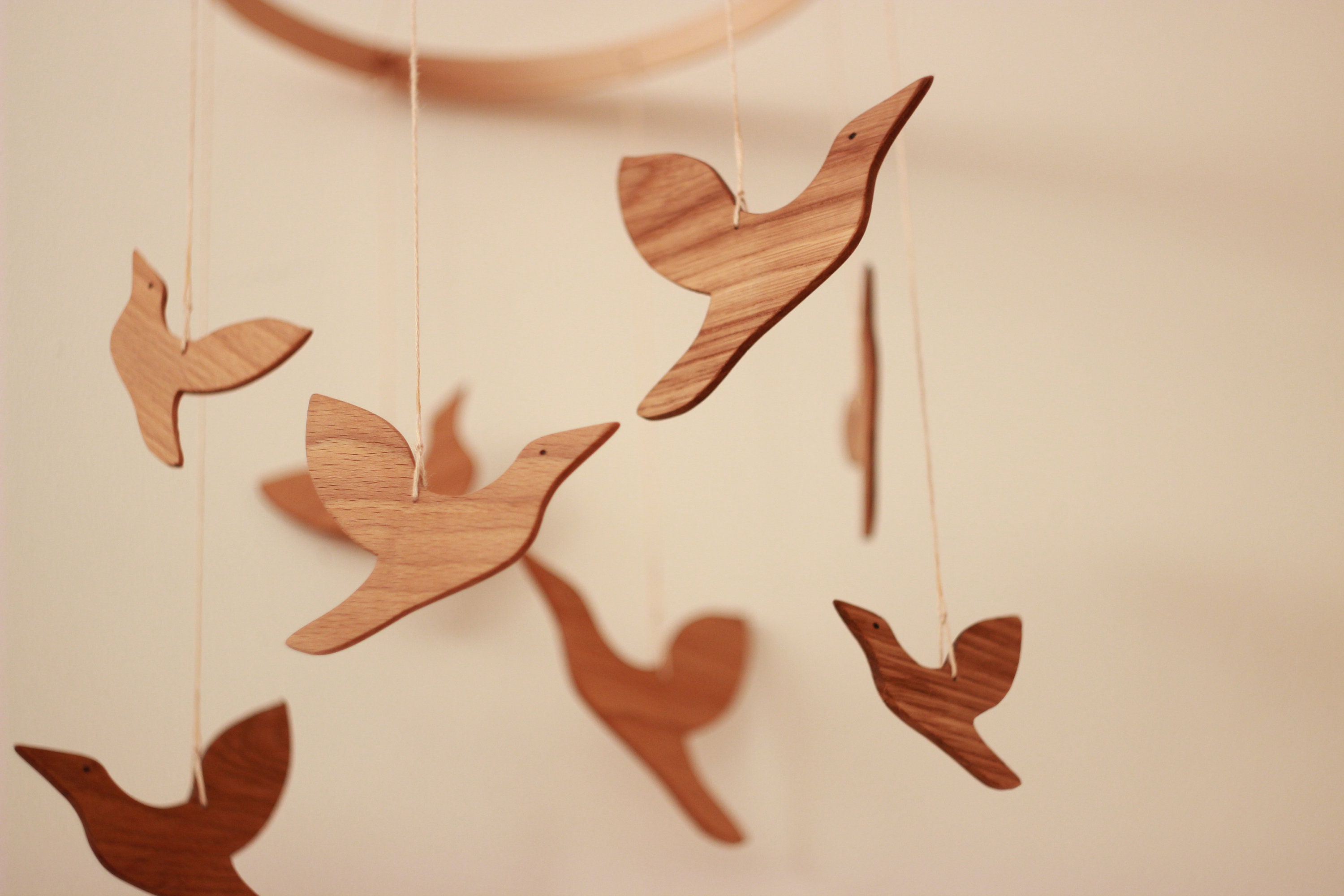 Wooden Crib Mobile Birds for Baby. Eco Friendly Toys. Baby Etsy