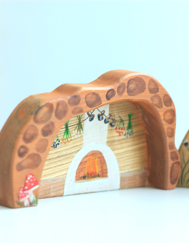 Gnomes house. Wooden puzzle Cave. Puzzle Mountain. House for Etsy