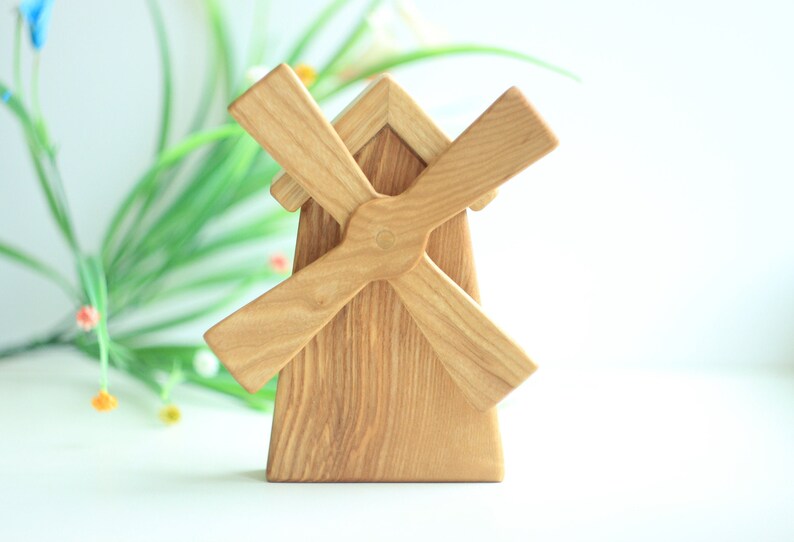Wooden Windmill. Mechanical Toy. Eco toys. Natural toys. Farm. Etsy