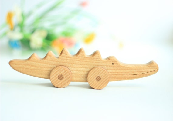 wooden crocodile toy